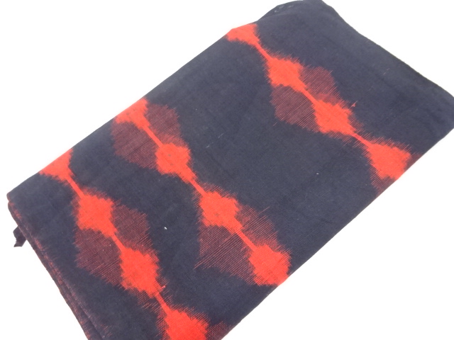 JAPANESE KIMONO / ANTIQUE BOLT FOR KIMONO / COTTON / KURUME KASURI / ABSTRACT